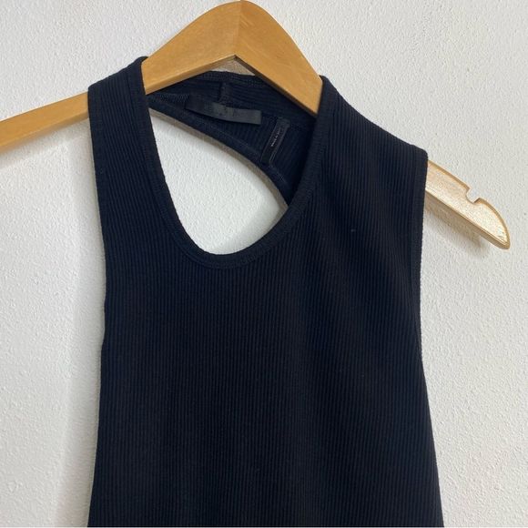 Helmut Lang Black Pulled Asymmetrical Tank Top - Picture 10 of 16